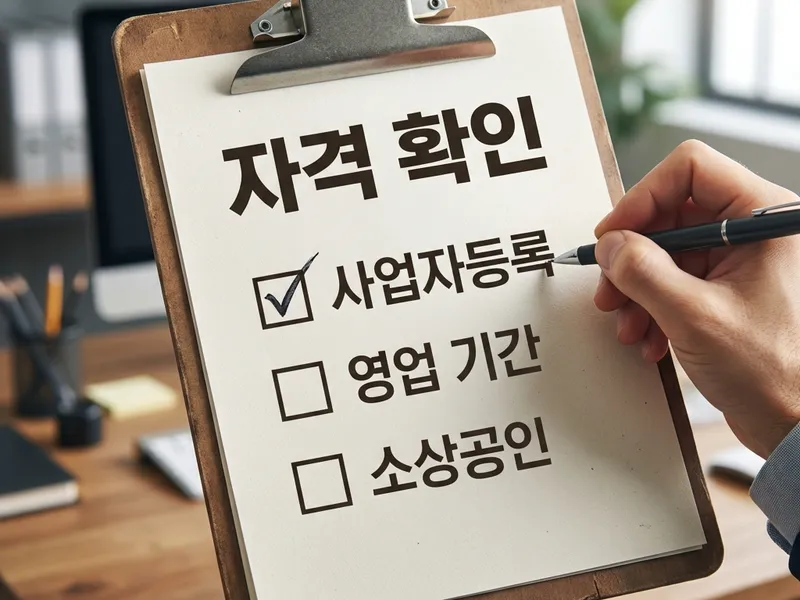 2026 폐업지원금 자격 자가진단표